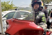 Travelers arrive on their Harley-Davidsons from Nezahualcóyotl to the Costa Chica